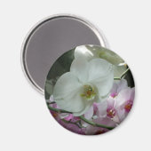Aimant Orchidées blanches et violettes (Recto/Verso)