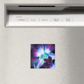 Aimant Orchidées Customisées à l'orchidée pourpre et bleu (In Situ (Lave-vaisselle))