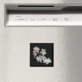Aimant Orchidées en noir (In Situ (Lave-vaisselle))
