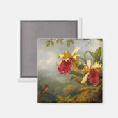 Aimant Orchidées et colibri Heade (Recto/Verso)