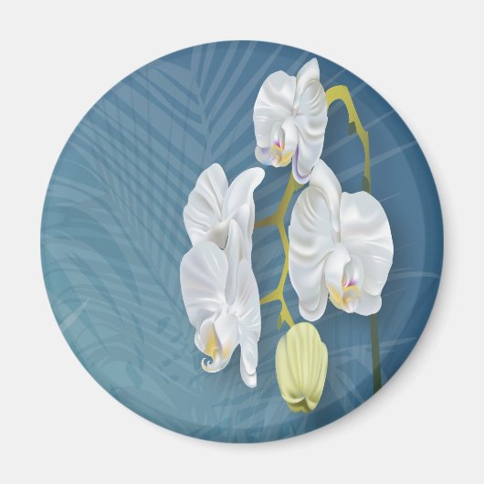 Aimant Orchidées et fougères (Devant)