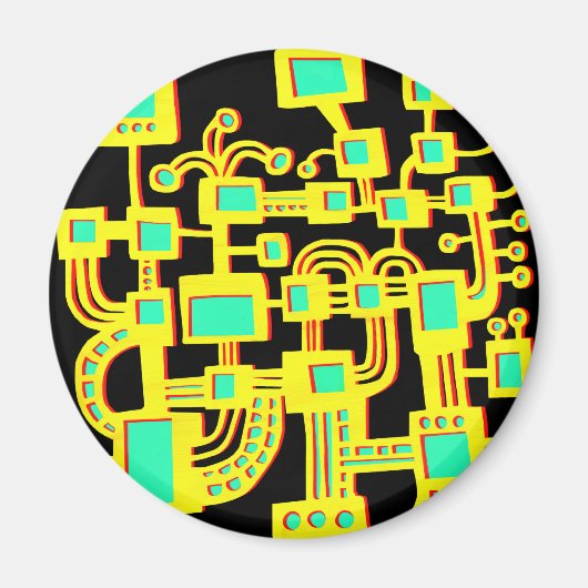 Aimant Ordinateur Alien (Devant)