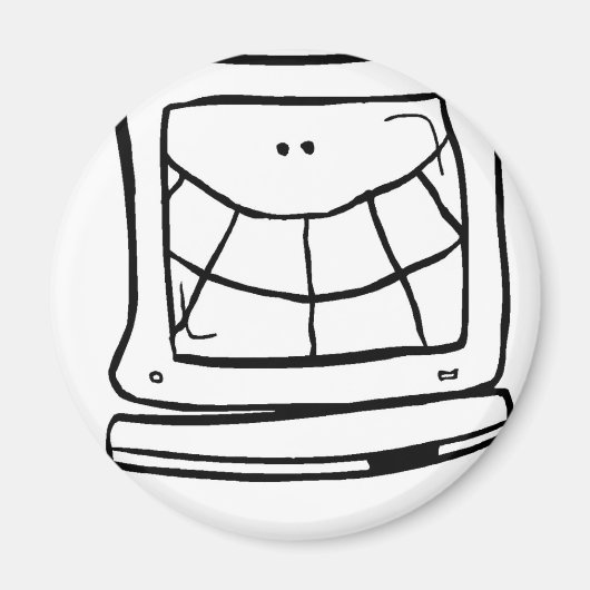 Aimant Ordinateur souriant (Devant)