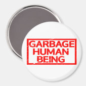 Aimant Ordures Etre Humain Timbre (Recto/Verso)