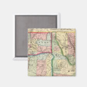 Aimant Ore, Lavage, Idaho, Carte du Mont par Mitchell (Recto/Verso)