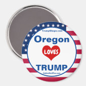 Aimant Oregon ADORE TRUMP Réfrigérateur Patriotique (Recto/Verso)