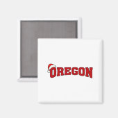 Aimant Oregon Christmas Santa Hat Retro Throwback Souveni (Recto/Verso)