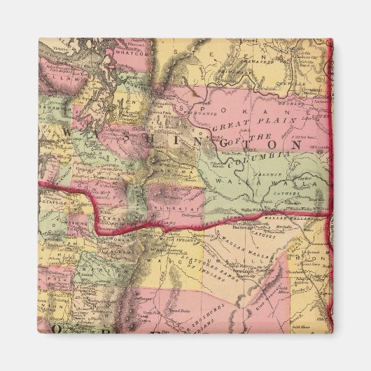 Aimant Oregon et le territoire de Washington (Devant)