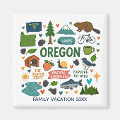 Aimant Oregon Family Trip Keepsake Custom (Devant)