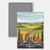 Aimant Oregon Willamette Valley Travel (Recto/Verso)