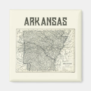 Aimant Oreiller carte vintage de l'Arkansas