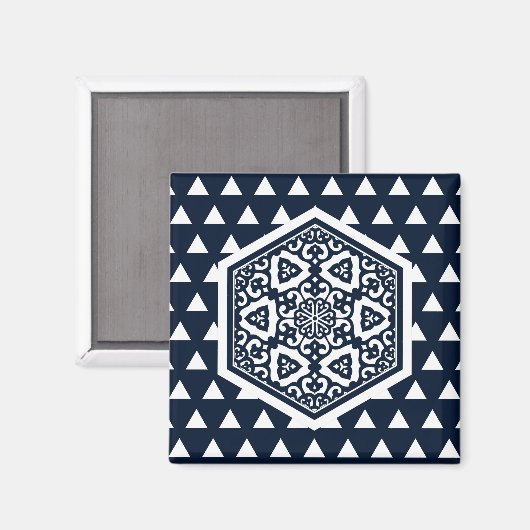 Aimant Oriental Bleu ottoman Turc Tracery Vector Art (Recto/Verso)
