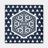 Aimant Oriental Bleu ottoman Turc Tracery Vector Art (Devant)