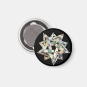 Aimant Origami d'argent Cinq tétraèdres sécants (Recto/Verso)