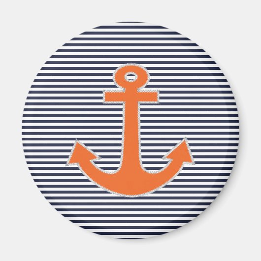 Aimant Original Embroidery Anchor Capitaine Nautical (Devant)