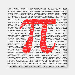 Aimant Original red number pi day mathematical symbol