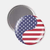 Aimant Original USA patriotic Ying yang (Recto/Verso)