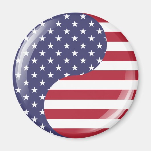 Aimant Original USA patriotic Ying yang (Devant)