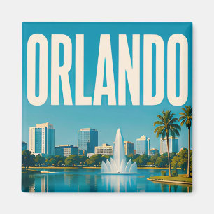 Aimant Orlando Lake Eola et vue panoramique du centre-vil