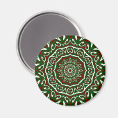 Aimant Ornat Maximaliste Super Noël Mandala Patter (Recto/Verso)