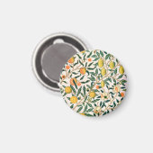 Aimant Ornement blanc grenade de fruit William Morris (Recto/Verso)