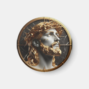Aimant Ornement Divin Jésus regardant dans les cieux