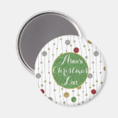 Aimant Ornements et étoiles de Noël (Recto/Verso)