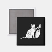 Aimant Ornery Alley Chat Tipping Bowling Pin Amusants Équ (Recto/Verso)