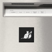 Aimant Ornery Alley Chat Tipping Bowling Pin Amusants Équ (In Situ (Lave-vaisselle))