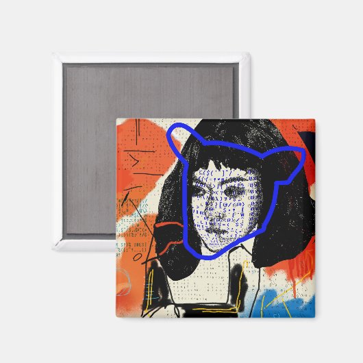 Aimant Orphelin noir | Clone MK Abstrait - Project Leda (Recto/Verso)