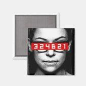 Aimant Orphelin noir | Cosima - Numéro de balise (Recto/Verso)