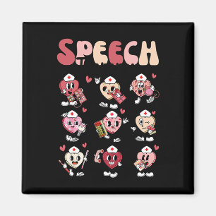 Aimant Orthophonie Groovy Saint-Valentin Cœur Slp Va
