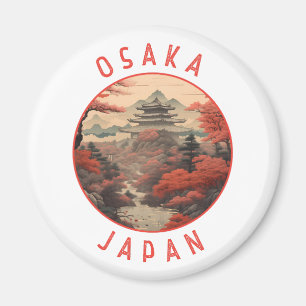 Aimant Osaka Japan Retro Cercle en détresse
