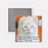 Aimant Oscar le chat drôle insultant (Recto/Verso)