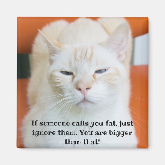 Aimant Oscar le chat drôle insultant (Devant)