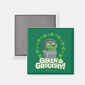 Aimant Oscar | Vert et Grognon ! (Recto/Verso)
