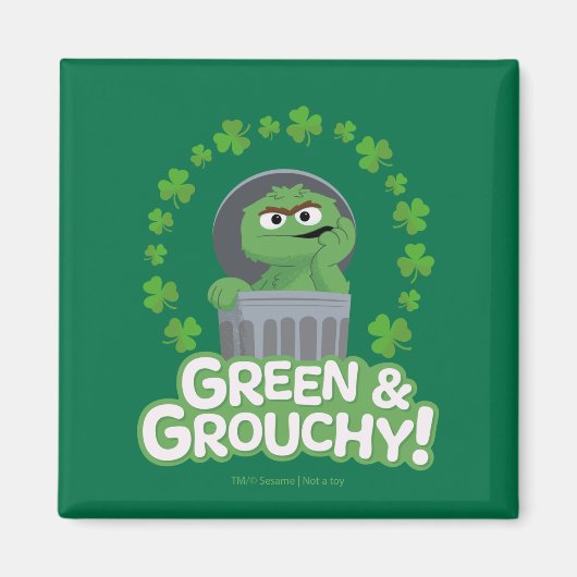 Aimant Oscar | Vert et Grognon ! (Devant)