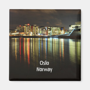Aimant Oslo, Norvège la nuit