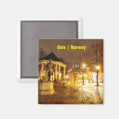 Aimant Oslo, Norvège la nuit (Recto/Verso)