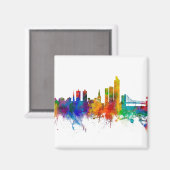 Aimant Oslo Norvège Skyline (Recto/Verso)