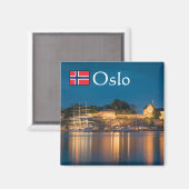Aimant Oslo Norvège Souvenir (Recto/Verso)