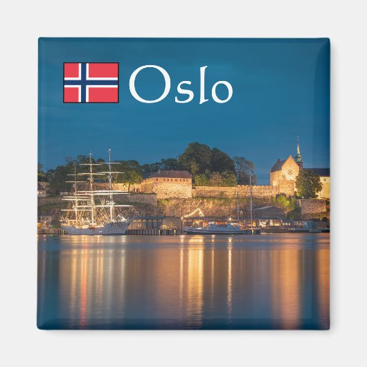 Aimant Oslo Norvège Souvenir (Devant)