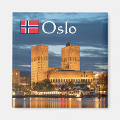 Aimant Oslo Norvège Souvenir (Devant)