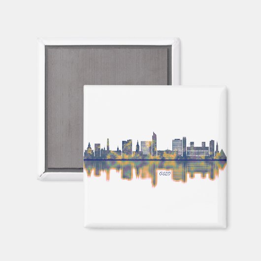 Aimant Oslo Skyline (Recto/Verso)