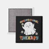 Aimant Ot Occupational Therapy Halloween Retro Ghost Ot H (Recto/Verso)