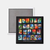 Aimant Otiyot magnétique de l'alphabet juif (Recto/Verso)