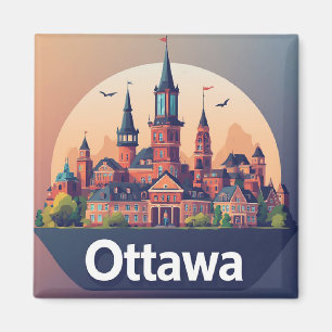 Aimant 🧲 Ottawa Canada Monument Voyage Souvenir 