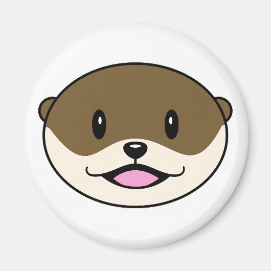 Aimant Otter souriant mignon (Devant)