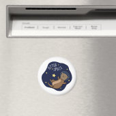 Aimant Otter Space Funny Astronaut Otter Pun (In Situ (Lave-vaisselle))