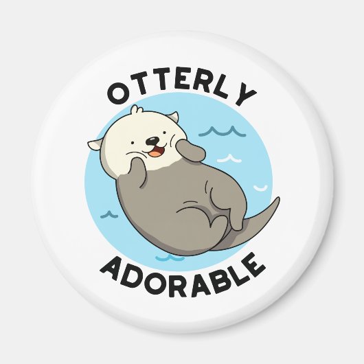 Aimant Otterly adorable Funny Flottante Otter Pun (Devant)